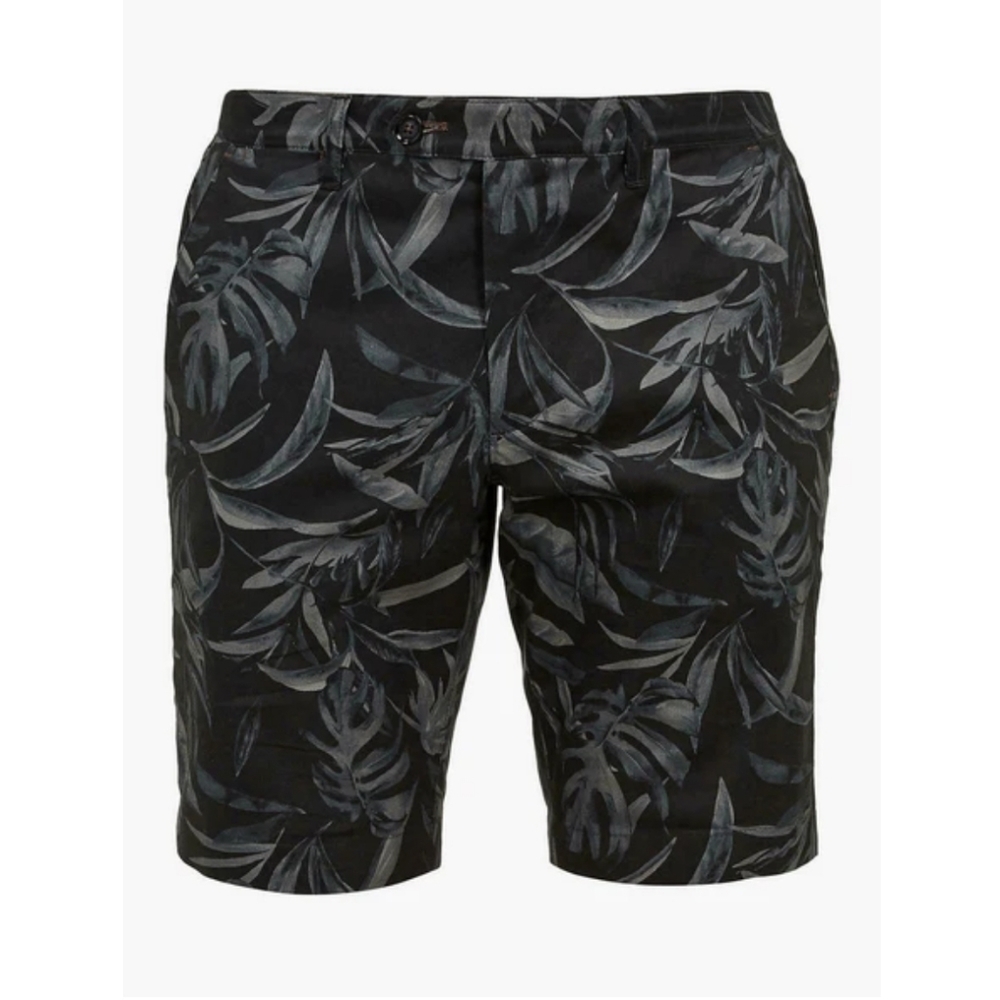 Ted Baker Ausral Leaf Print Chino Shorts Navy Men's Size‎ 38
